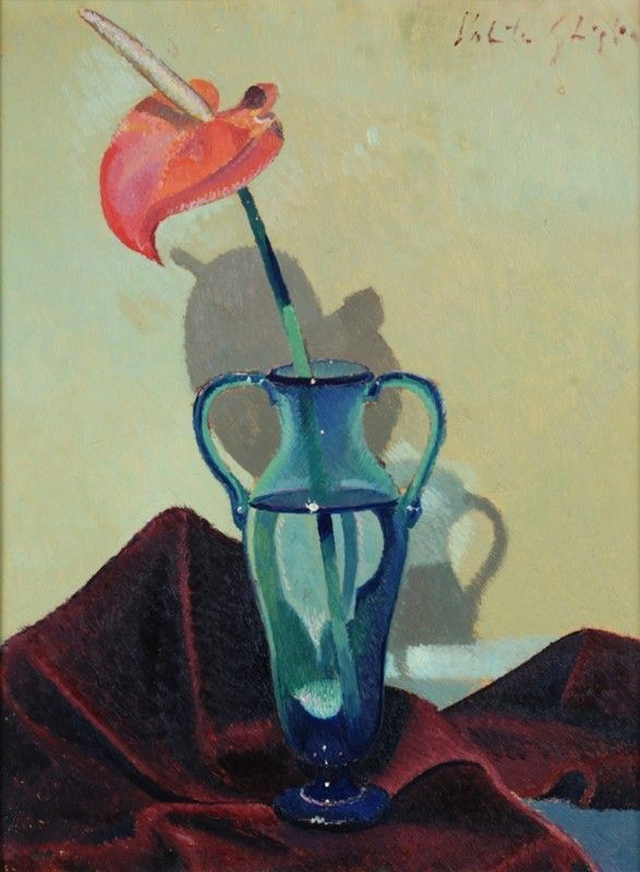 Valentino Ghiglia - Vaso con anthurium