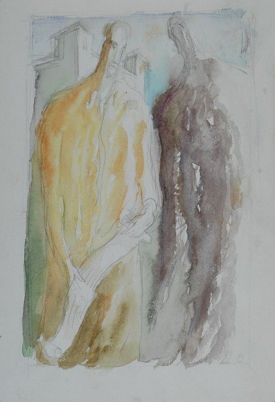 Lorenzo Bonechi : Figure  - Acquerello su carta - Auction STORART - ARTE MODERNA E CONTEMPORANEA - IV - Galleria Pananti Casa d'Aste