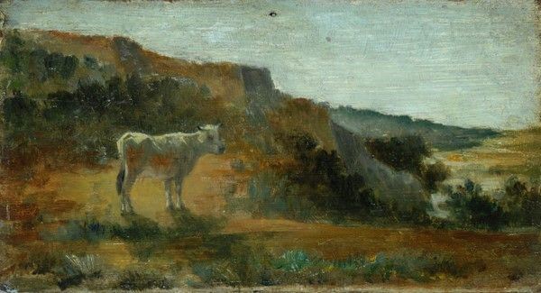 Filippo Palizzi - Paesaggio con mucca