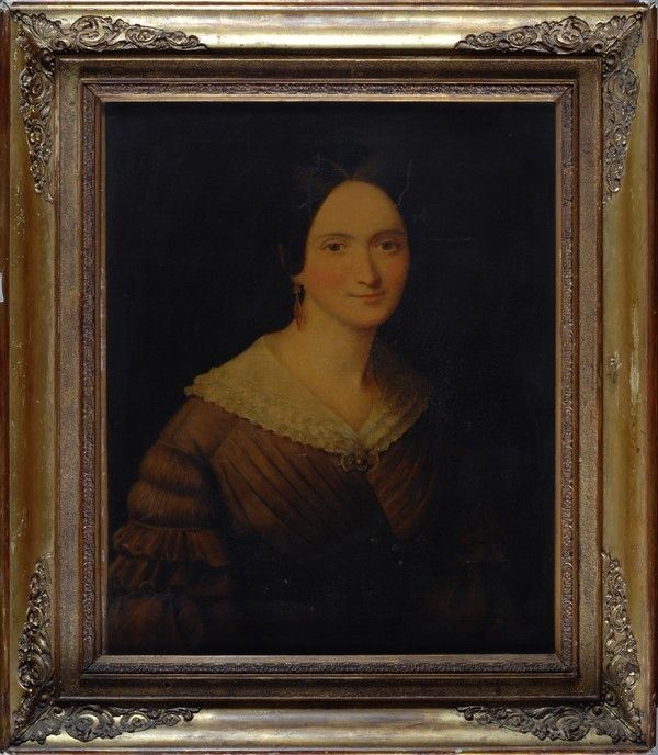 Scuola Francese, XIX sec. - Ritratto di donna