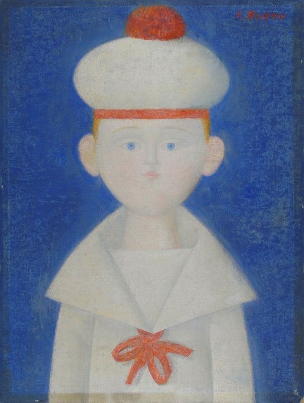 Antonio Bueno : Marinaretto  (1970)  - Olio su faesite - Asta Antiquariato - I - Galleria Pananti Casa d'Aste