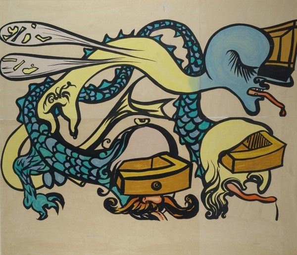 Salvador Dal&#236; : The Puzzle of Life  - Litografia a quattro colori su quattro fogli congiunti - Auction Antiquariato - I - Galleria Pananti Casa d'Aste