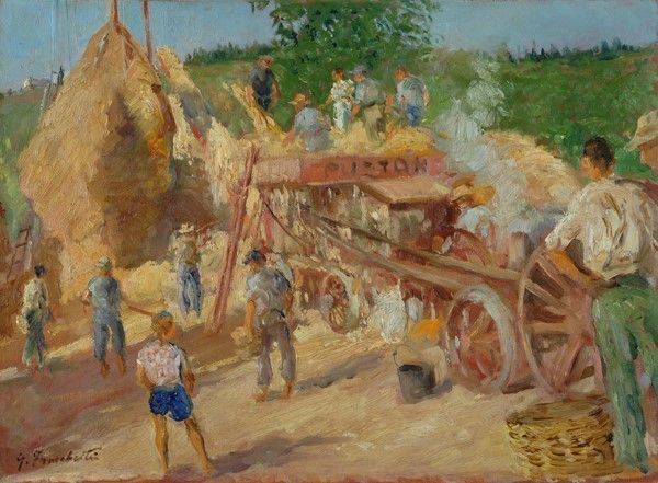 Giuseppe Fraschetti - Battitura del grano