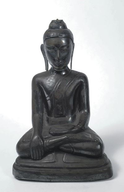 Budda Scultura in Lamina di Metallo XX Sec.