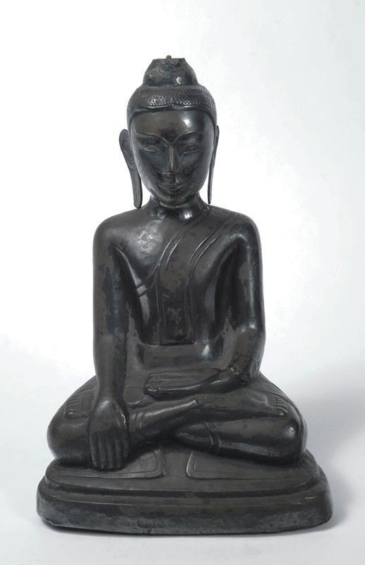 Budda scultura in lamina di metallo XX sec.