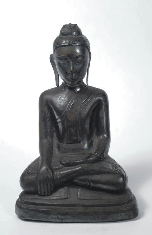 Budda Scultura in Lamina di Metallo XX Sec.