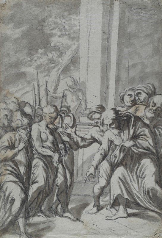 Scuola Italia Settentrionale, fine XVII - inizio XVIII sec. - Santa al martirio