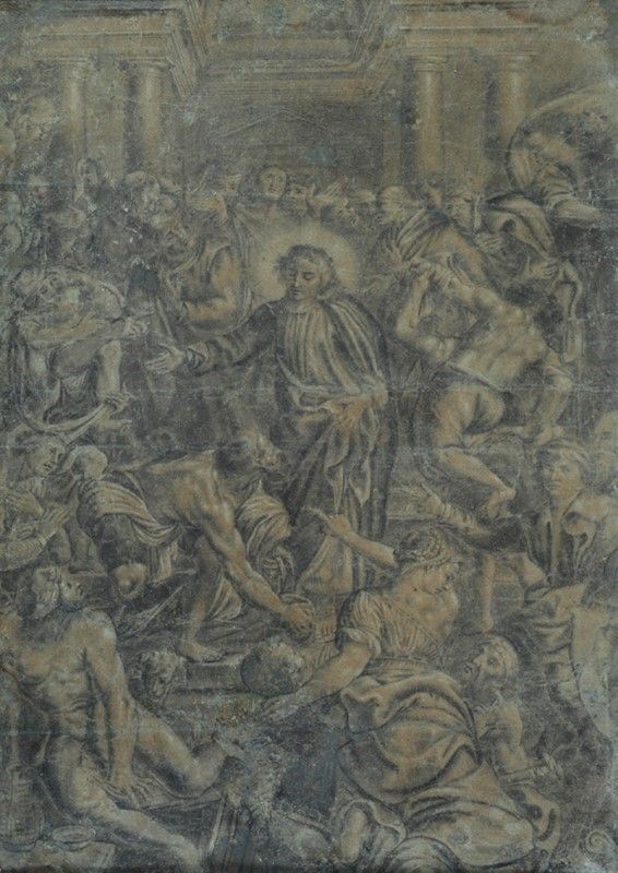 Scuola Italia Settentrionale, Inizi XVII Sec. - Cristo al Tempio