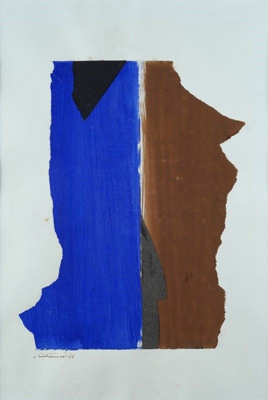 Giuseppe Santomaso : Senza titolo  (1975)  - Gouache e collage su carta - Asta Arte Moderna e Contemporanea - Galleria Pananti Casa d'Aste