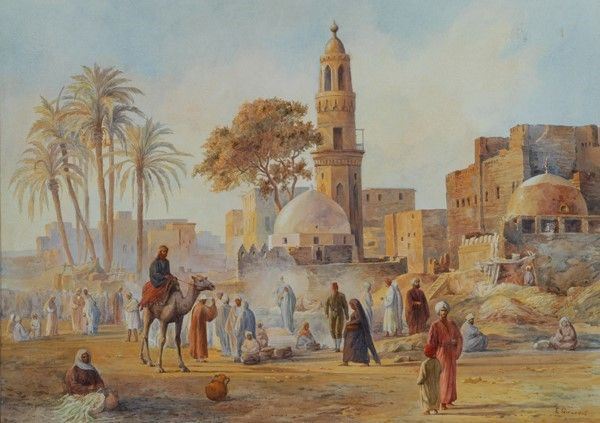 E. Giradot - Paesaggio arabo