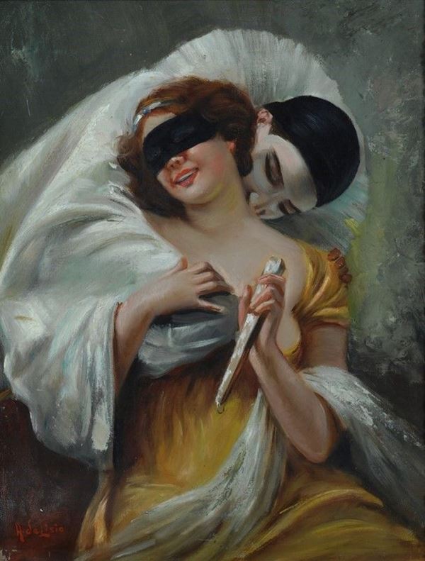 Arnaldo De Lisio - Scena galante in costume