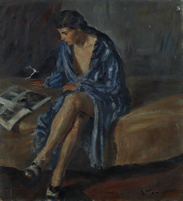 Amerigo Tamburrini : Ritratto  - Olio su tela - Asta Antiquariato - I - Galleria Pananti Casa d'Aste