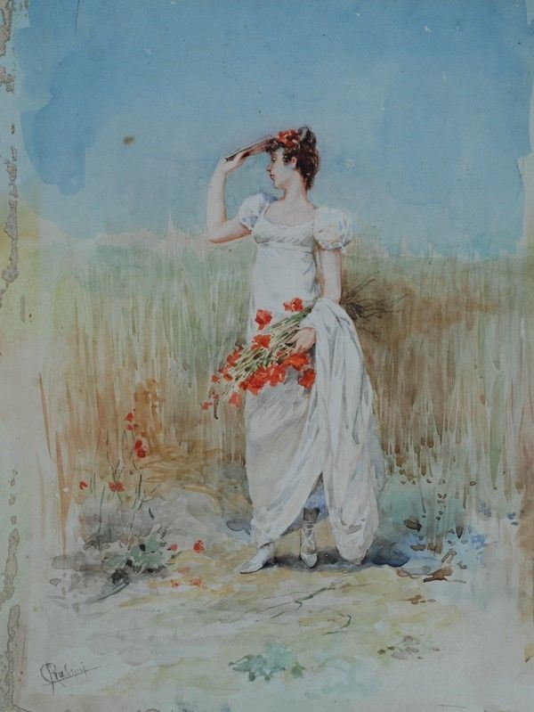 Pietro Gabrini - Signora nei campi