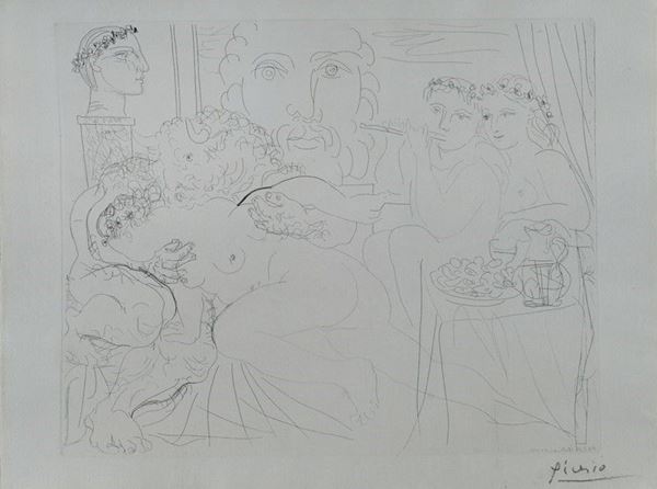 Pablo Picasso - Minotaure caressant une Femme