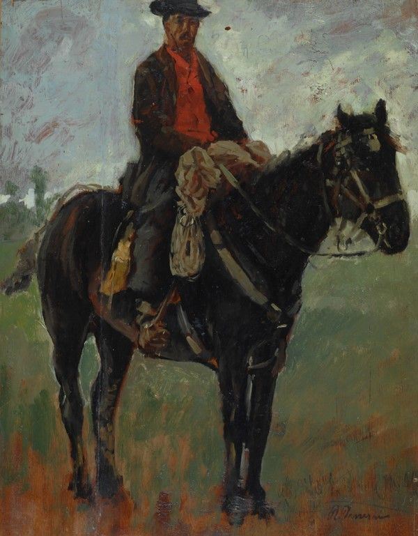 Ruggero Panerai - Figura a cavallo