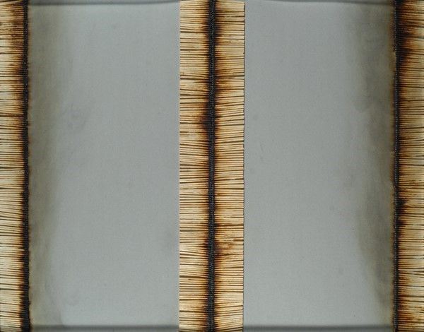 Bernard Aubertin : Dessin de feu  (1974)  - Fiammiferi combusti su cartone - Asta Arte Moderna e Contemporanea - Galleria Pananti Casa d'Aste