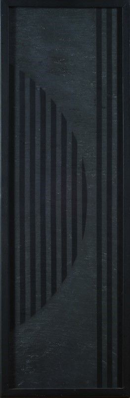 Elio Marchegiani : Grammature di non colore nero (opposizione)  (1977)  - Pigmenti su lavagna - Asta Antiquariato - I - Galleria Pananti Casa d'Aste
