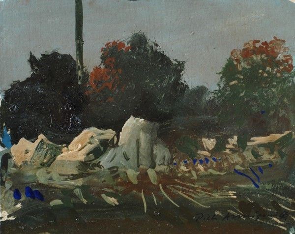 Pietro Annigoni - Alberi e rocce