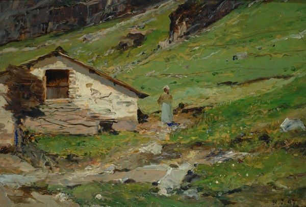 Lorenzo Delleani - Casolare in montagna