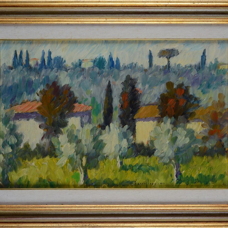 Dino Migliorini - Paesaggio con Case