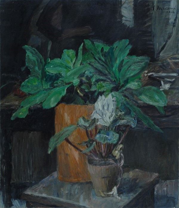 Enzo Faraoni : Sassifraga  (1964)  - Olio su tela - Auction Arte Moderna e Contemporanea - Galleria Pananti Casa d'Aste