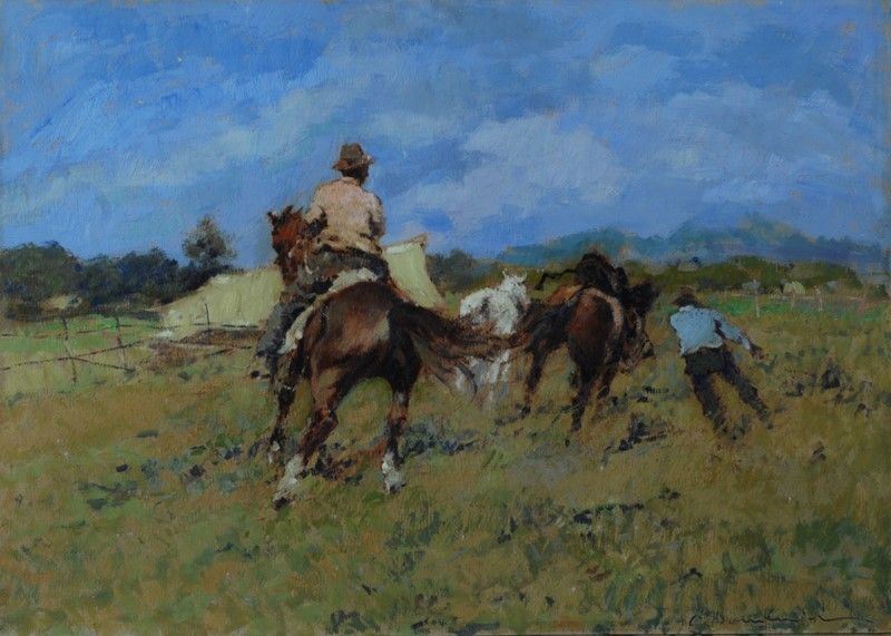 Carlo Domenici - Buttero a Cavallo
