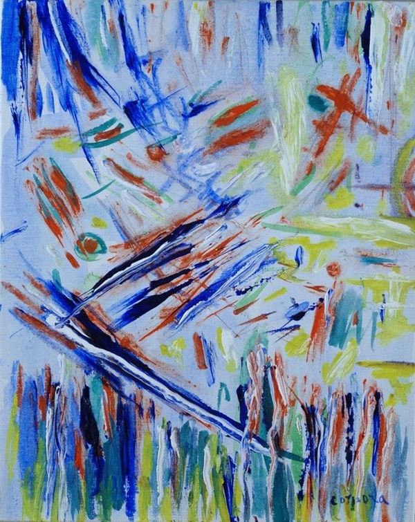Antonio Corpora : I segni della mattina  (1997)  - Olio su tela - Asta Arte Moderna e Contemporanea - II - Galleria Pananti Casa d'Aste