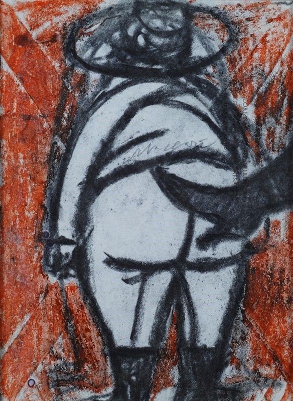 Mino Maccari : Senza titolo  - Pastelli su carta - Asta Arte Moderna e Contemporanea - Galleria Pananti Casa d'Aste