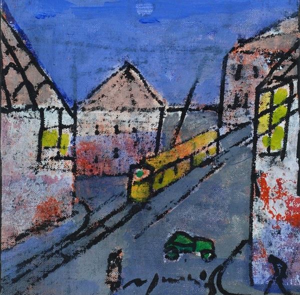 Franco Rognoni : Periferia  - Olio su tela - Auction Arte Moderna e Contemporanea - II - Galleria Pananti Casa d'Aste