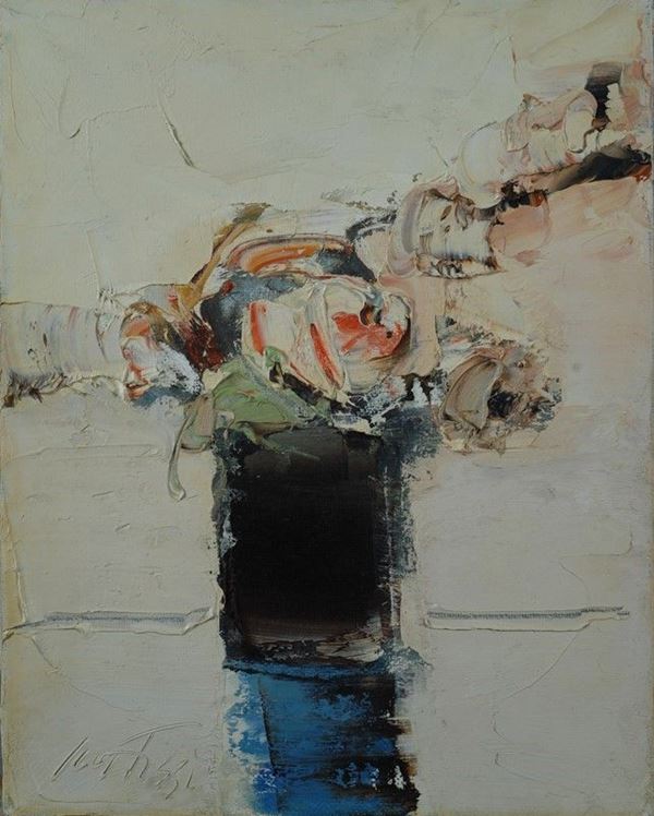Sergio Scatizzi : Vaso di fiori  (1983)  - Olio su tela - Auction Arte Moderna e Contemporanea - Galleria Pananti Casa d'Aste
