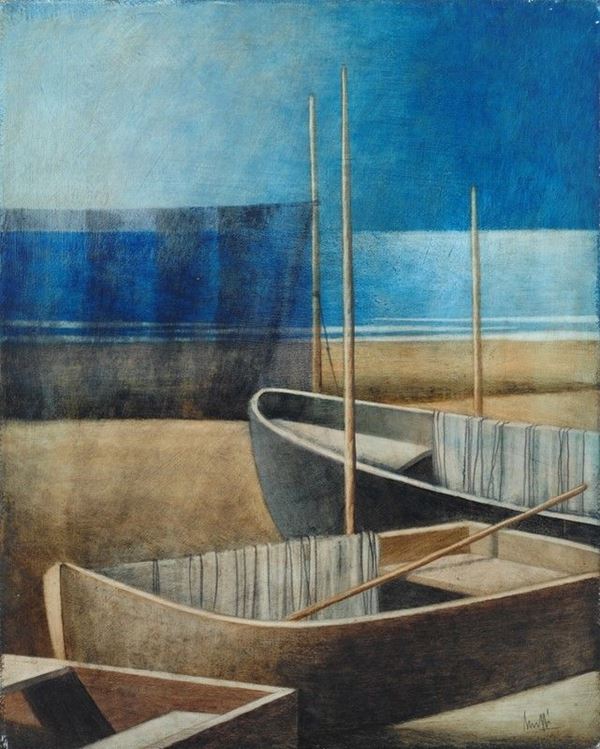 Marcello Scuffi : Barche  - Encausto su tela - Auction Arte Moderna e Contemporanea - Galleria Pananti Casa d'Aste