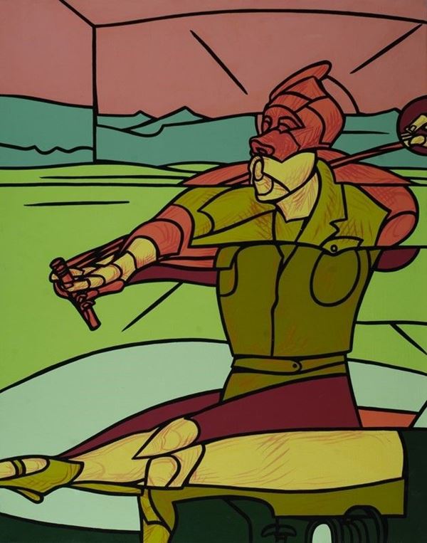 Valerio Adami : Frondeur  (1995)  - Acrilico su tela - Asta Arte Moderna e Contemporanea - II - Galleria Pananti Casa d'Aste