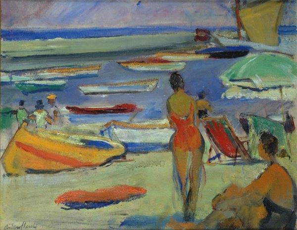 Arturo Checchi - Figure sulla spiaggia