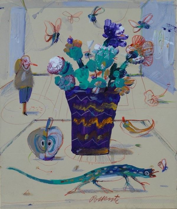 Antonio Possenti : Senza titolo  - Tecnica mista su cartoncino - Auction Arte Moderna e Contemporanea - Galleria Pananti Casa d'Aste