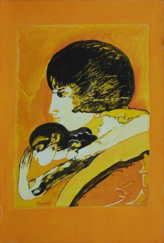 Remo Brindisi : Senza titolo  - Tempera su carta - Auction Arte Moderna e Contemporanea - Galleria Pananti Casa d'Aste
