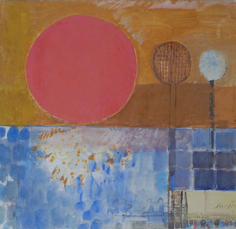 Bruno Saetti - Paesaggio Col Sole