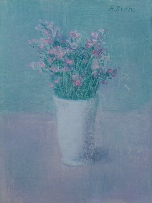 Antonio Bueno : Vaso con fiori  - Olio su faesite - Auction Arte Moderna e Contemporanea - Galleria Pananti Casa d'Aste