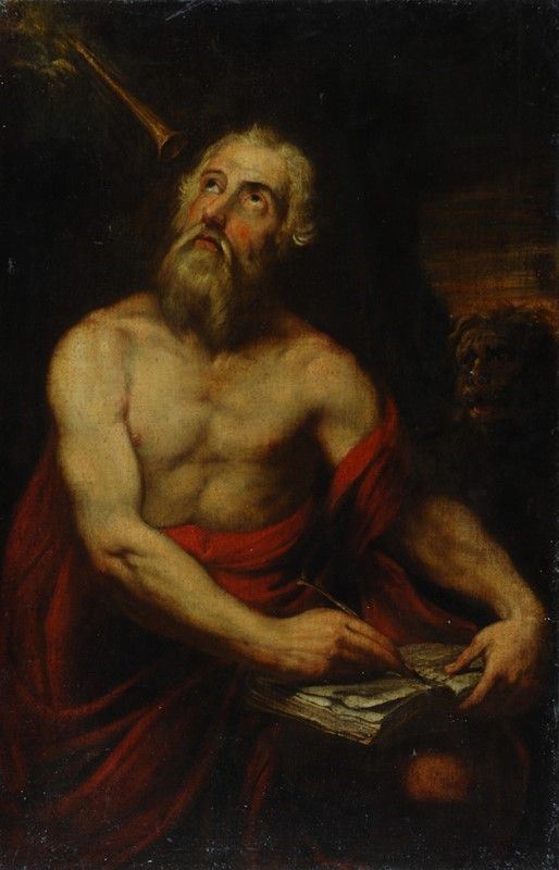 Anonimo, XVII sec. : San Girolamo  - Olio su tela - Auction Antiquariato, Gioielli - I - Galleria Pananti Casa d'Aste