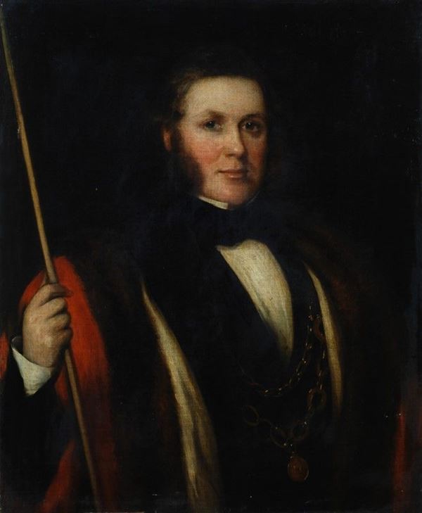 Anonimo, XIX sec. : Ritratto maschile  - Olio su tela - Auction Antiquariato, Gioielli - I - Galleria Pananti Casa d'Aste