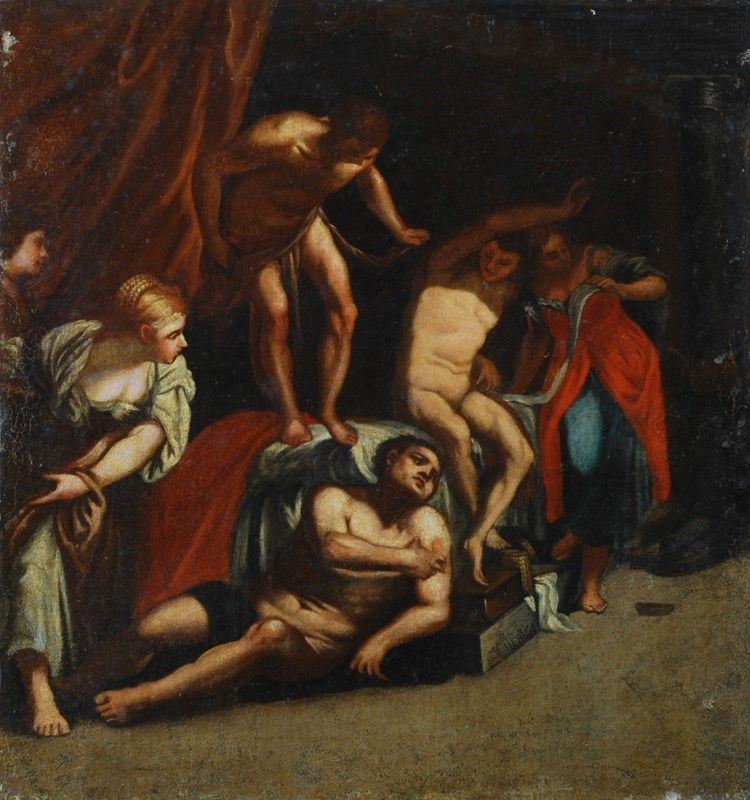Scuola Lombarda, XVII Sec. - La Cura degli Appestati