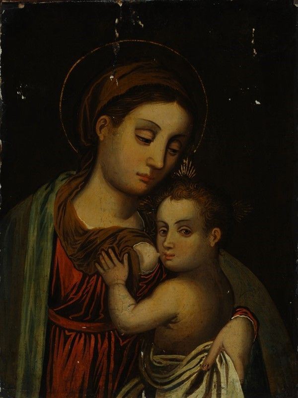 Scuola Veneto - Dalmata, XVII Sec. - Madonna del Latte