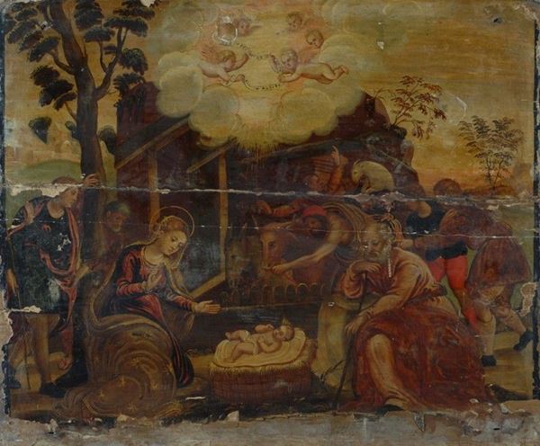 Scuola Veneto - Dalmata, XVII sec. - Natività