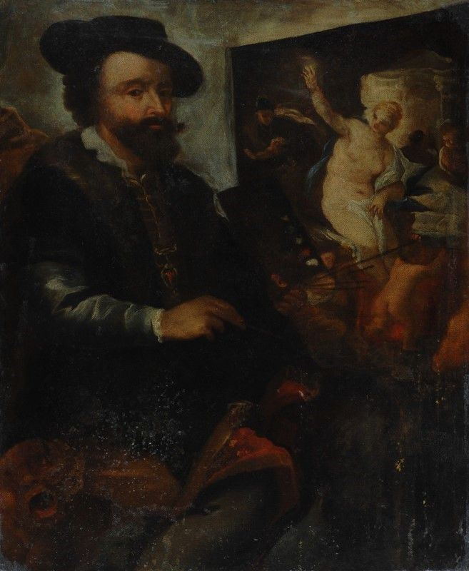 Anonimo, Fine XVIII Sec. - Ritratto del Pittore Luca Giordano