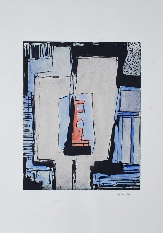 Gualtiero Nativi : Senza titolo  (1974)  - Acquerello su serigrafia - Auction Arte Moderna e Contemporanea - Galleria Pananti Casa d'Aste