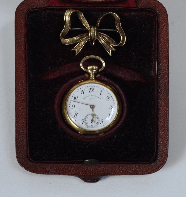 Orologio da Tasca in Oro con Monogramma sulla Cassa