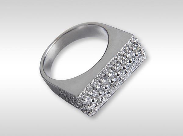 Anello a fascia squadrata  - Auction GIOIELLI - JEWELS - Galleria Pananti Casa d'Aste