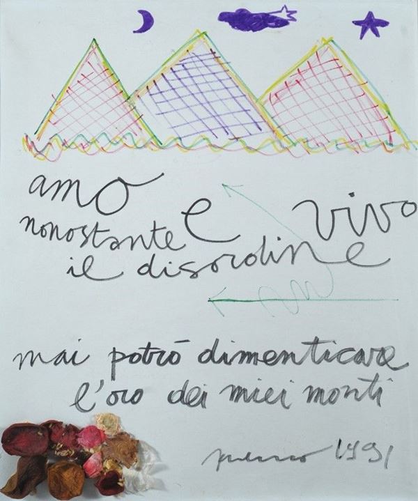 Sarenco (Isaia Mabellini) : Senza titolo  - Asta Arte Moderna e Contemporanea - Galleria Pananti Casa d'Aste