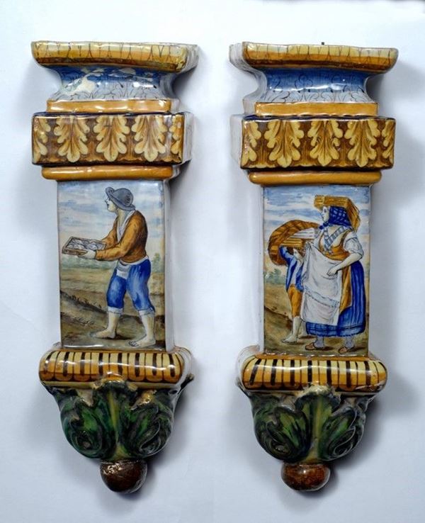 Coppia di vasi da parete  - Auction Antiquariato, Gioielli - I - Galleria Pananti Casa d'Aste