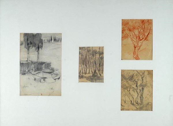 Cipriano Mannucci - Lotto di 4 disegni