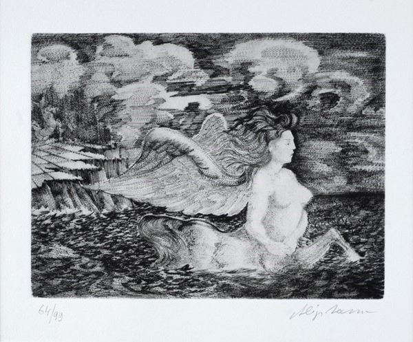 Aligi Sassu : Senza titolo  - Acquaforte - Auction ARTE MODERNA E CONTEMPORANEA - Galleria Pananti Casa d'Aste